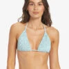 Roxy Seaside Tropics Smock Tiki Tri Bikini Top