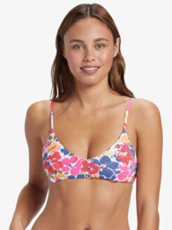 Roxy Printed Beach Classics Athletic Triangle Bikini Top