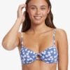 Roxy Blumen Underwired Bralette Bikini Top