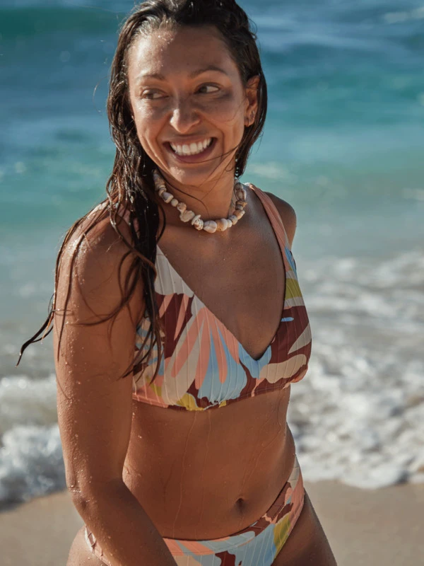 Roxy Floraldelic Printed D-Cup Bikini Top