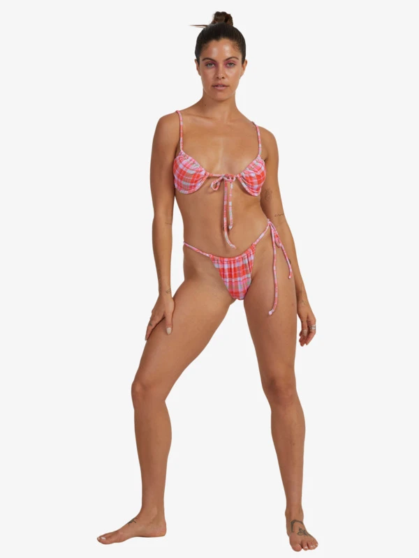 Roxy Tartan Times Tie-Side Bikini Bottoms - Image 6
