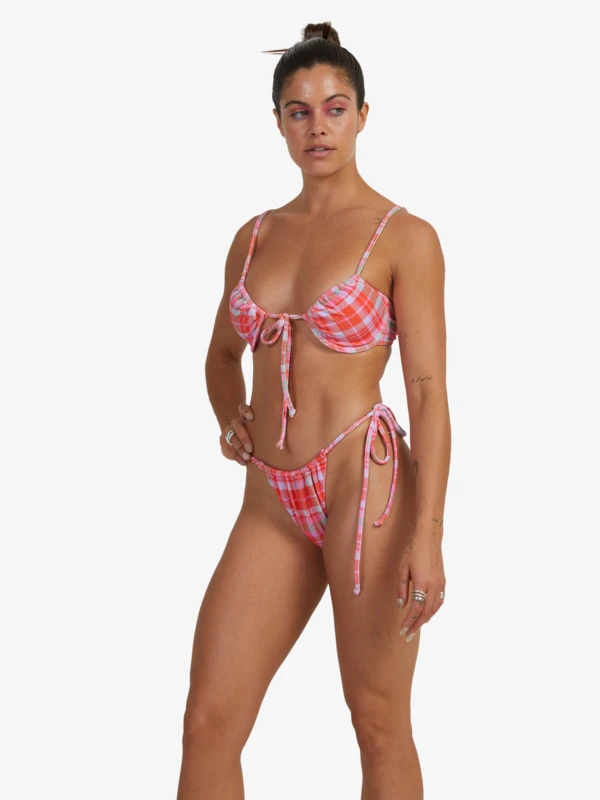 Roxy Tartan Times Tie-Side Bikini Bottoms - Image 4